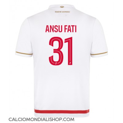 Maglie da calcio AS Monaco Ansu Fati #31 Prima Maglia 2025-26 Manica Corta Maglie da calcio AS Monaco Ansu Fati #31 Prima Maglia 2025-26 Manica Corta